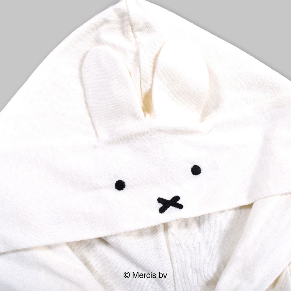 【miffy×SLAP SLIPコラボアイテム】ミッフィー なりきり フェイス プリント フード パーカー(80~130cm) ベージュ 100cm