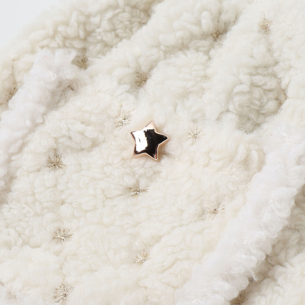 【お揃い】もこもこキラキラボアスカッツ(80~130cm) オフホワイト 80cm