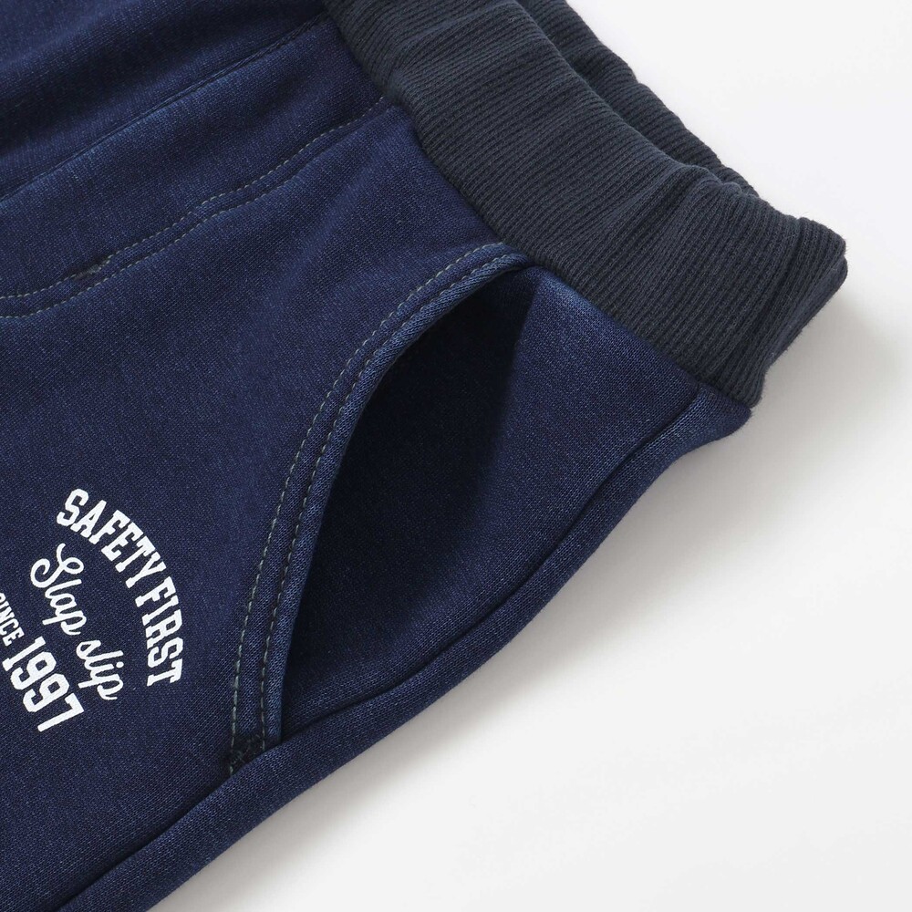 グングンのぼるよはたらくくるま刺しゅうロングパンツ(80~130cm) ブルー 80cm