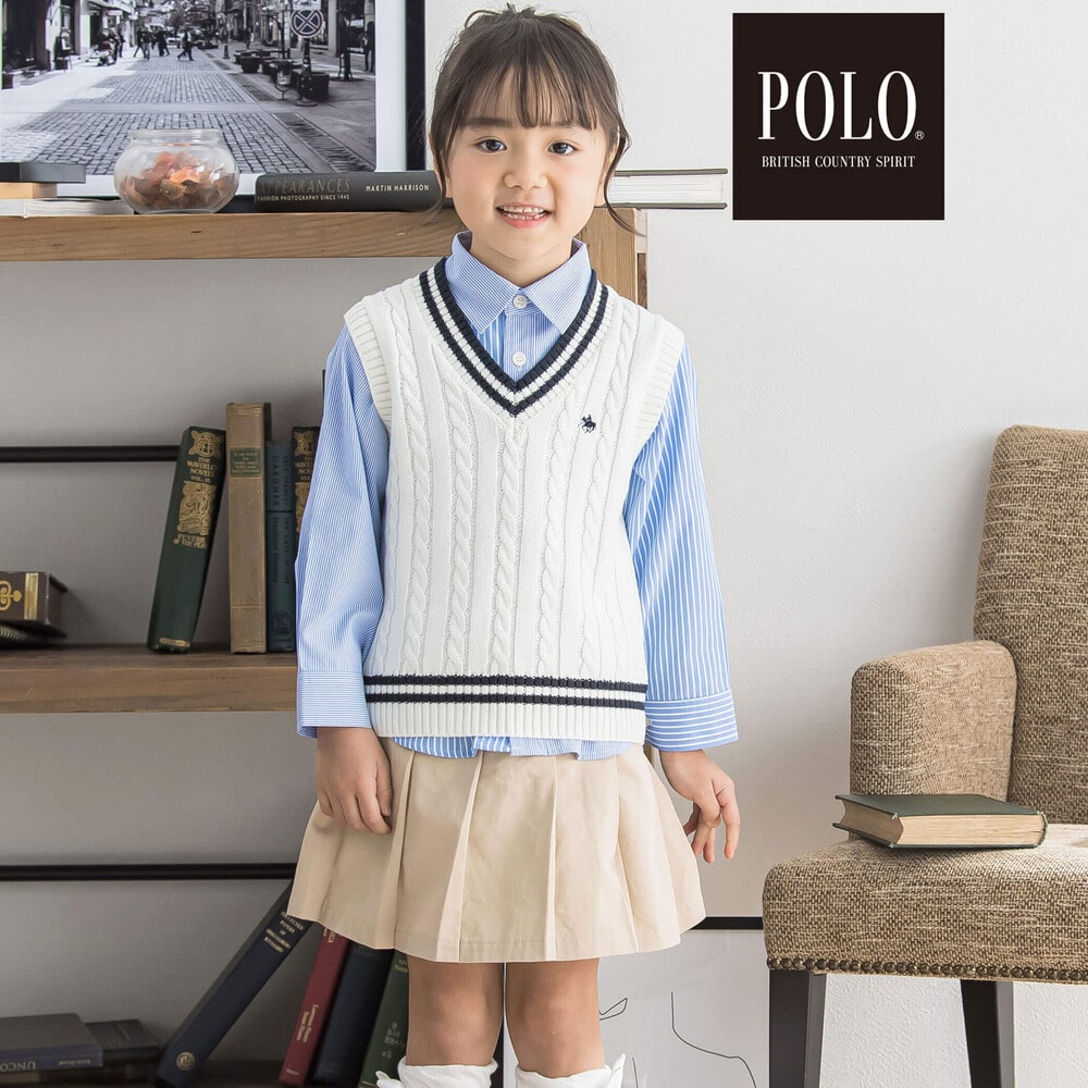 polo ニットベスト - トップス