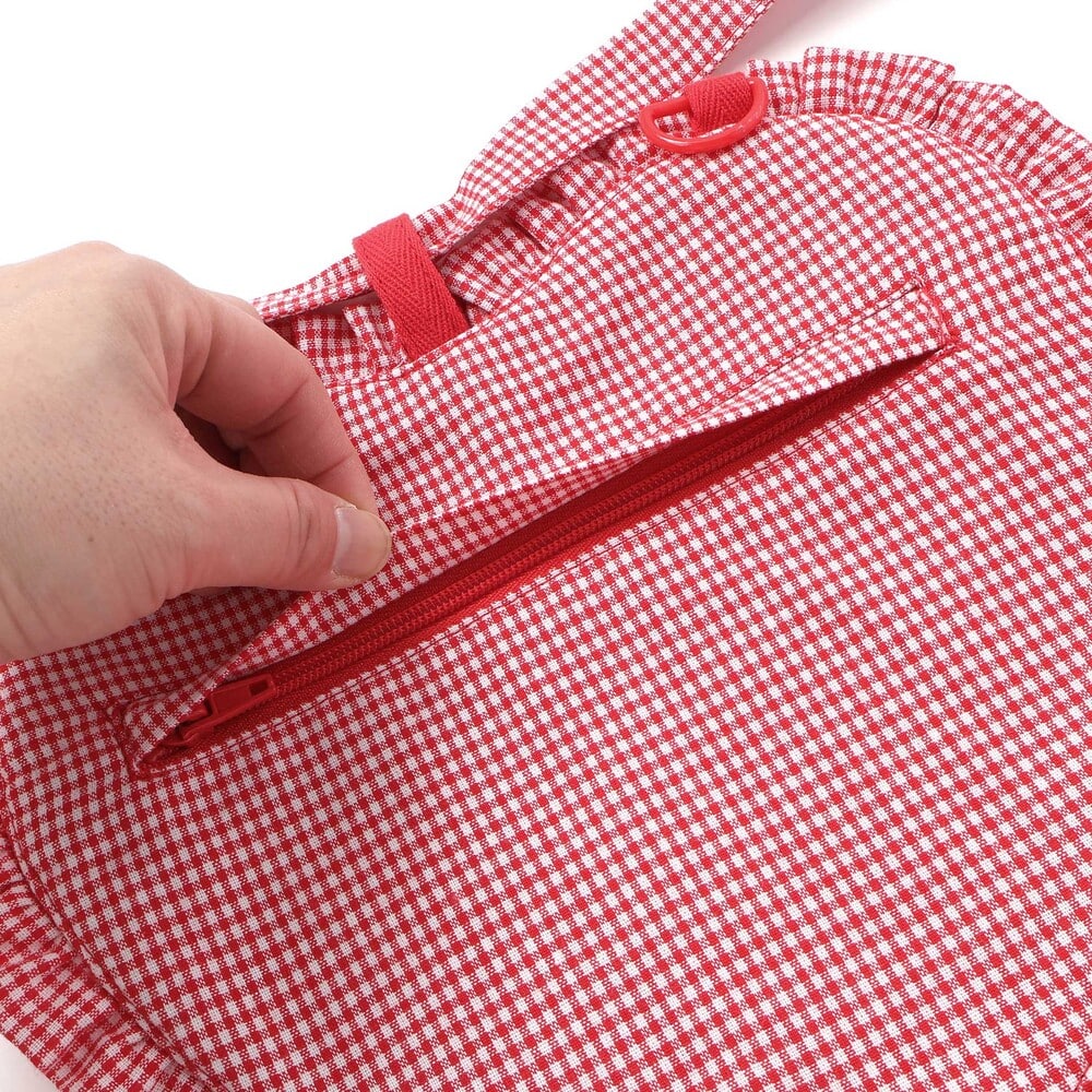 【SWIMMERxサンリオキャラクターズxSLAPSLIP】フリル付きハートリュック レッド系 ワンサイズ