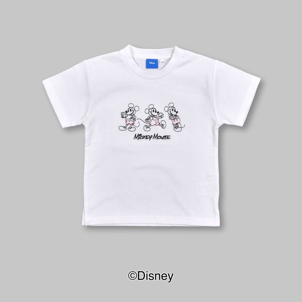 Bebe べべ Bebe Mall Official Online Store Disney ミッキーマウス トイ ストーリー ミニーマウス くまのプーさん ラプンツェル 刺繍 半袖 Tシャツ 80 130cm 80cm オフホワイト トップス ベベ モール オフィシャルオンラインストア