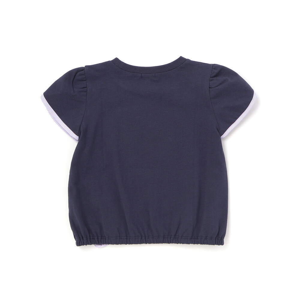 【接触冷感】ドロストペタルスリーブ半袖Tシャツ(80~130cm) ホワイト 80cm