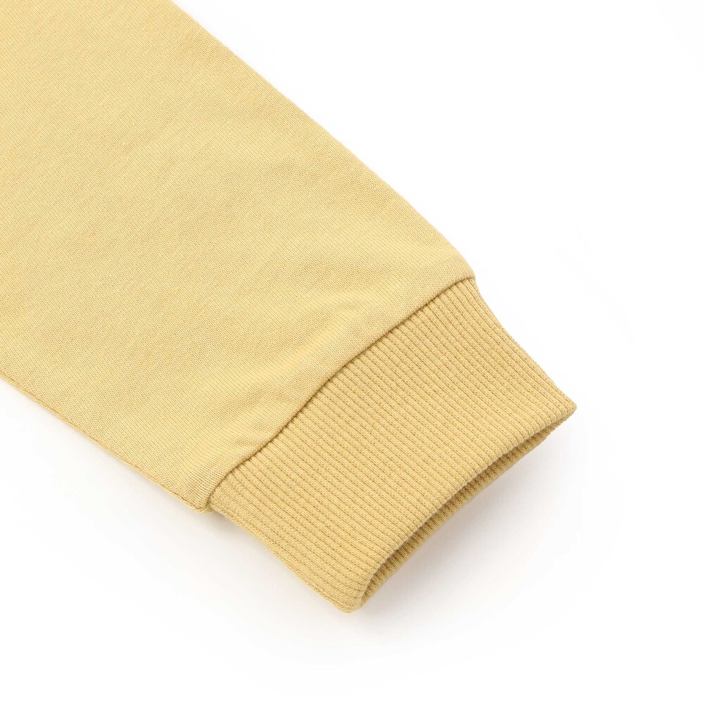 電車モチーフチェック切り替え長袖Tシャツ(80~130cm) イエロー 80cm
