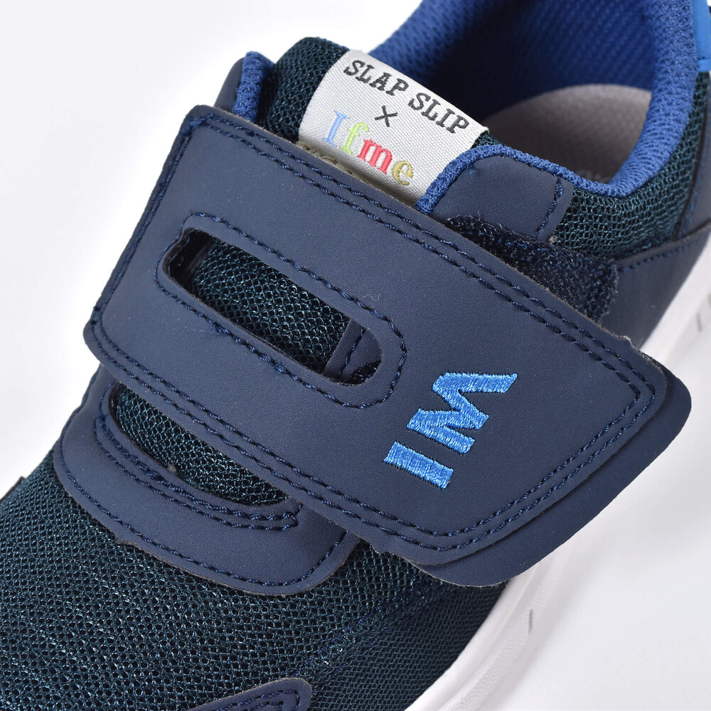 【 IFME × SLAP SLIP コラボアイテム 】 メッシュ ワンベルト スニーカー (15~19cm) ピンク 19cm