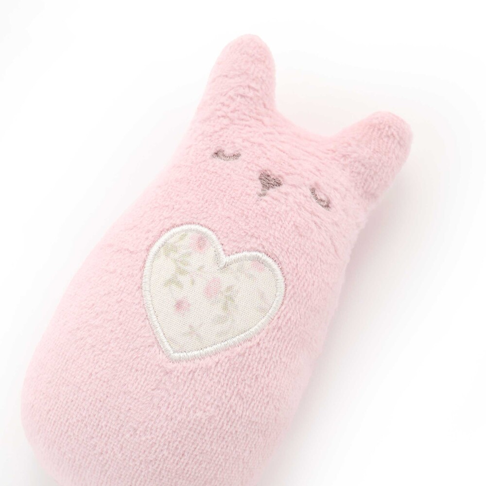 クマウサギおくるみ+ラトルセットベビー ピンク ワンサイズ