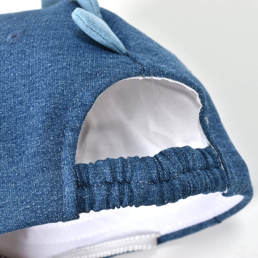 クマ恐竜立体モチーフキャップベビー(46~48cm) ネイビー(恐竜) 46cm