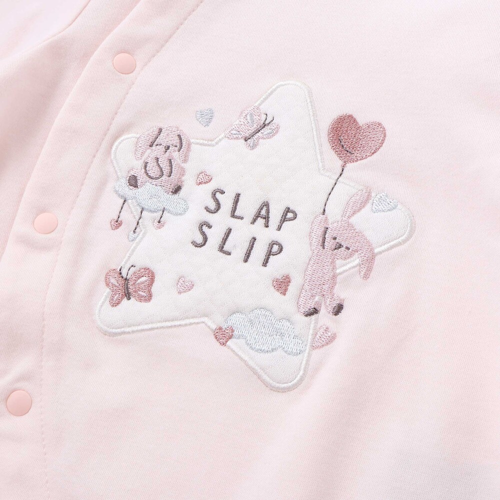 アニマルクマウサギ恐竜お星さまパッチ2WAYオールベビー(50~70cm) ピンク ワンサイズ(50-70cm)