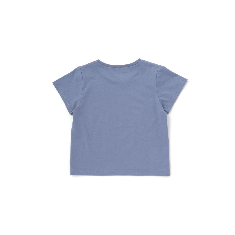 ニットレース長袖Tシャツ+半袖Tシャツセット(110~150cm) ブルー 110cm