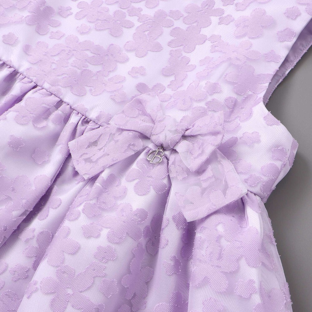 フローラルオパールプリントウエストリボンドレス(110~130cm) パープル系 110cm