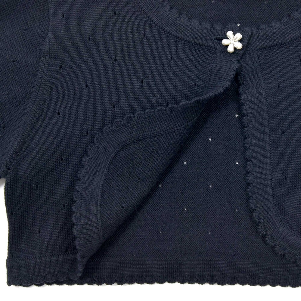 ニットボレロカーディガン(110~130cm) ネイビー 110cm