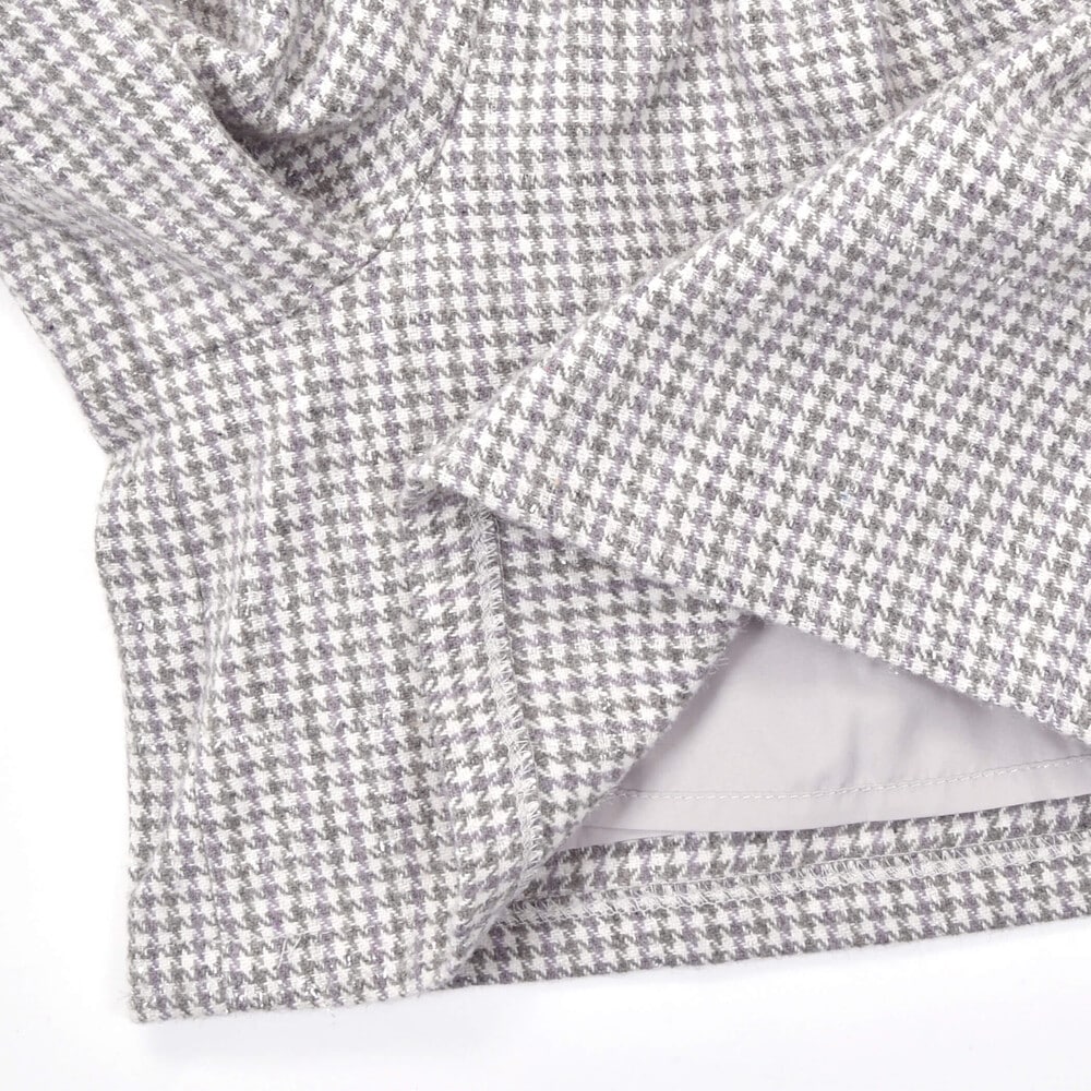 【お揃い】ラメ千鳥格子キュロットパンツ(90~150cm) グレー系 90cm