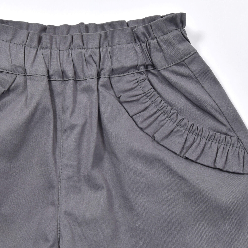 ストレッチツイルフリルポケットショートパンツ(90~150cm) グレー 90cm