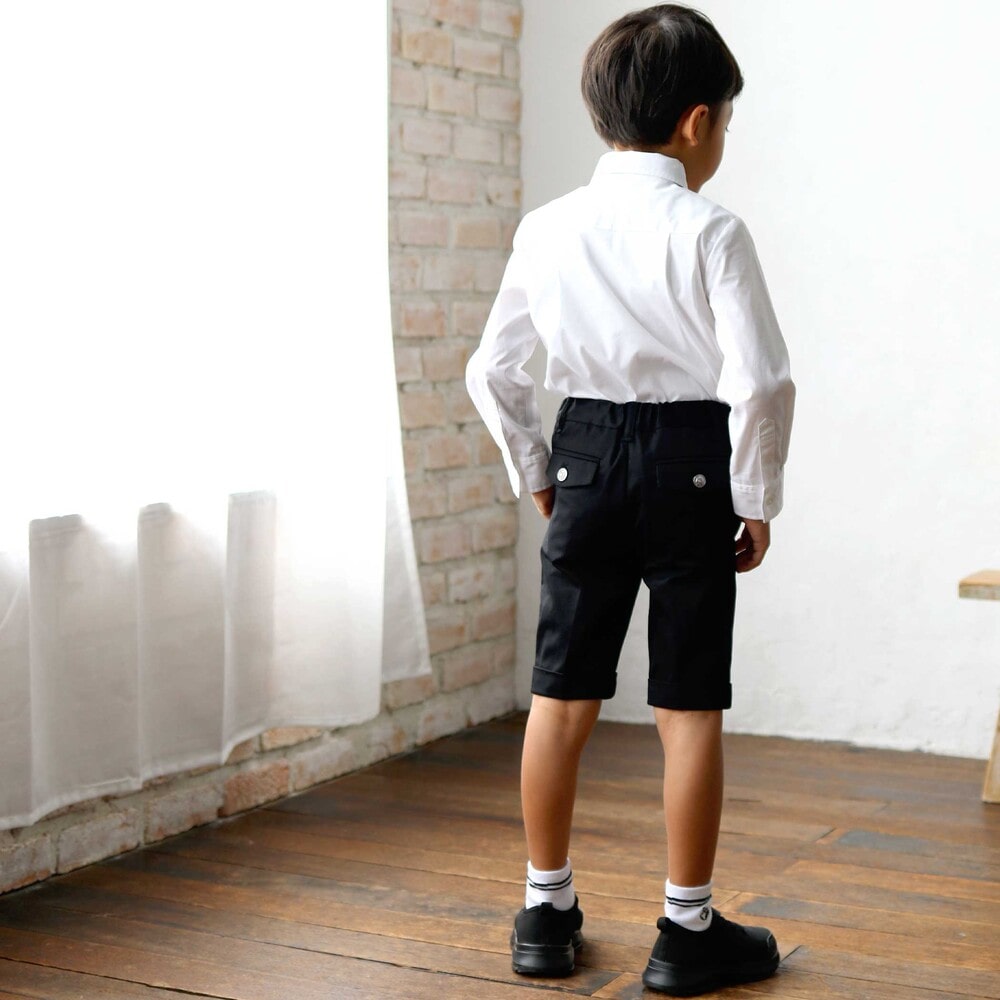 モクロディ裾ダブルハーフパンツ(110~130cm) ネイビー 110cm