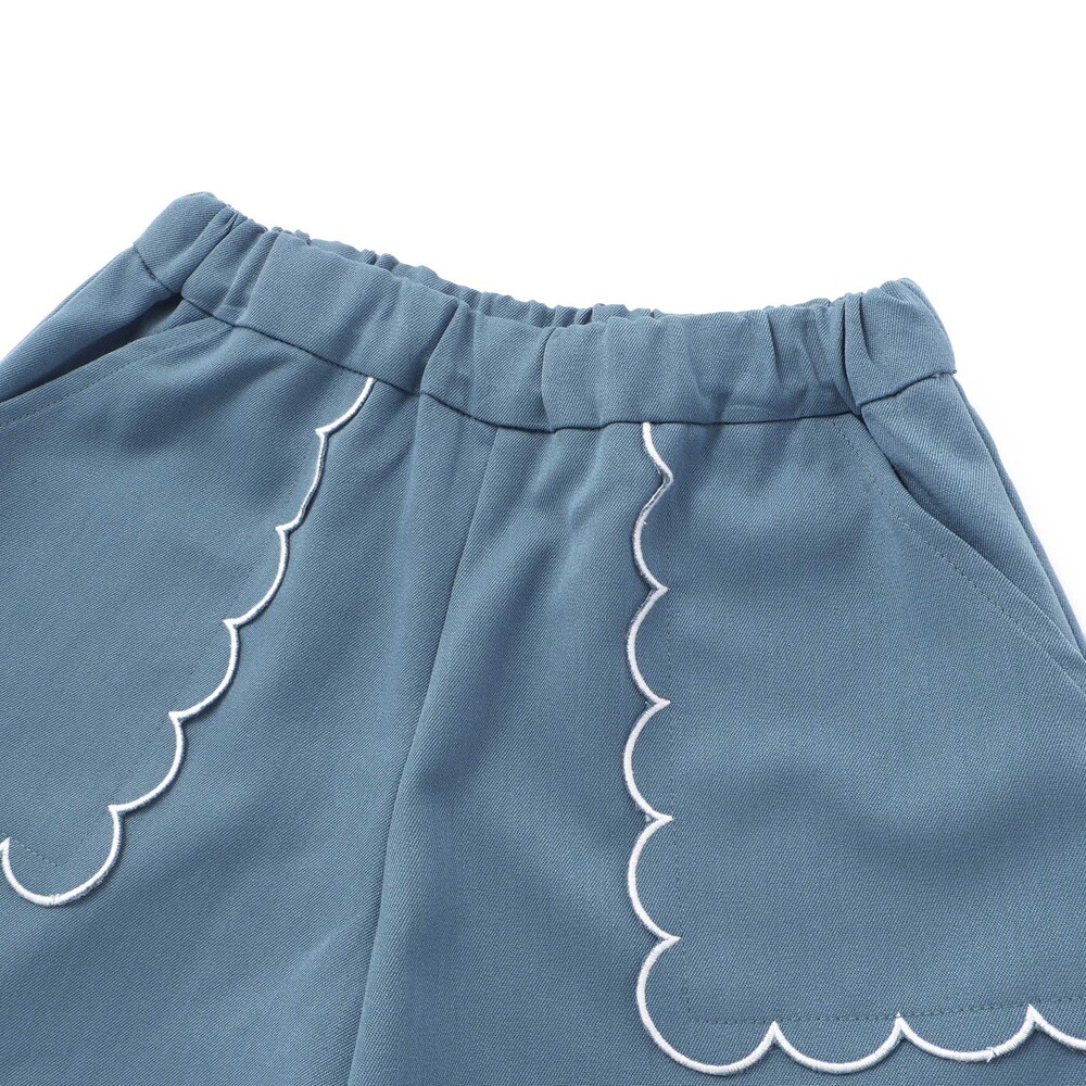 スカラップポケットフランネルサージショートパンツ(90~150cm) ブラウン 90cm