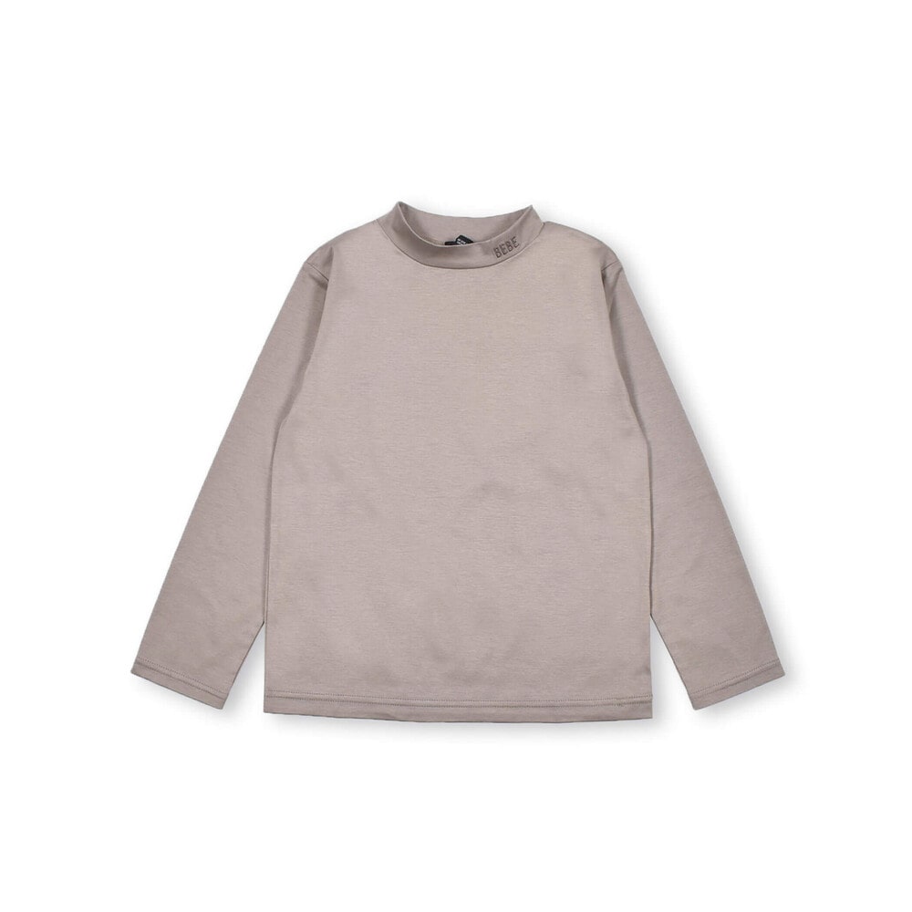 コットン スムース チビ ハイネック Tシャツ (100~150cm) ベージュ 100cm