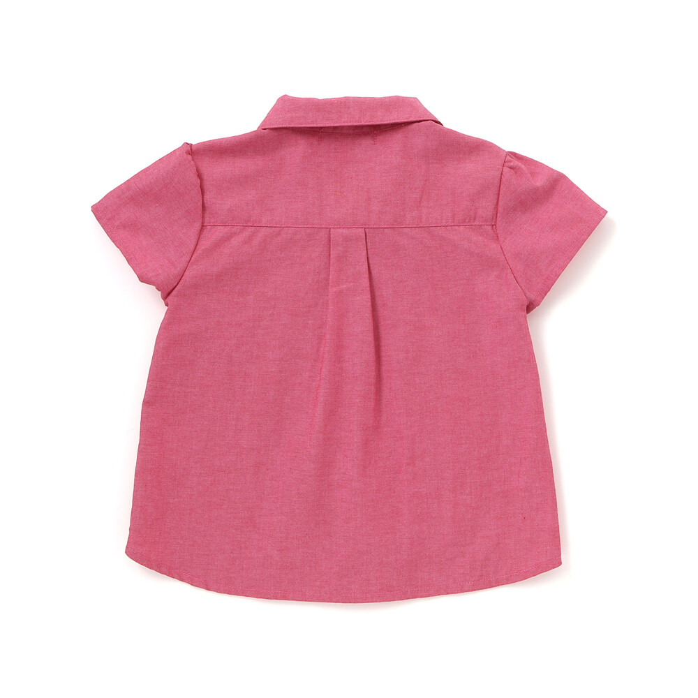 【限定商品】ダンガリーブラウス+ショートパンツセットアップ(95~150cm) レッド 95cm