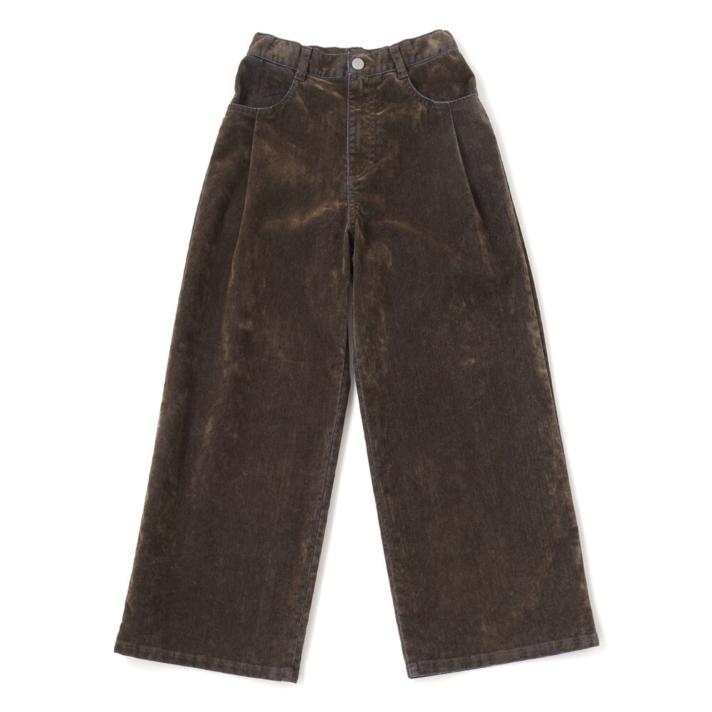 フロッキーワイドデニム(130~160cm) ブラウン 130cm