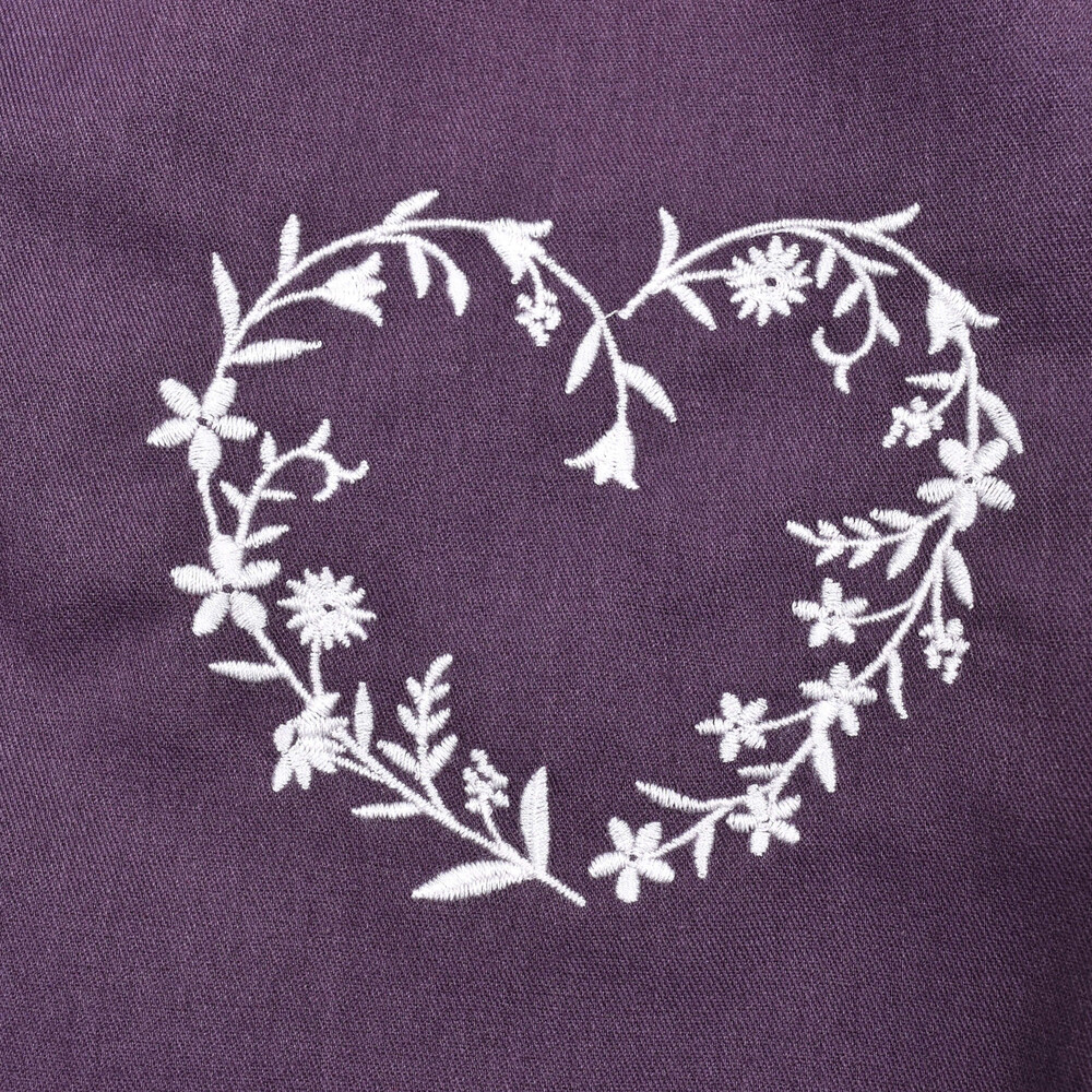 花 ハート 刺繍 ヨーク フリル ワンピース 95 150cm 95cm パープル ワンピース 子供服べべの公式通販サイト Bebe Mall
