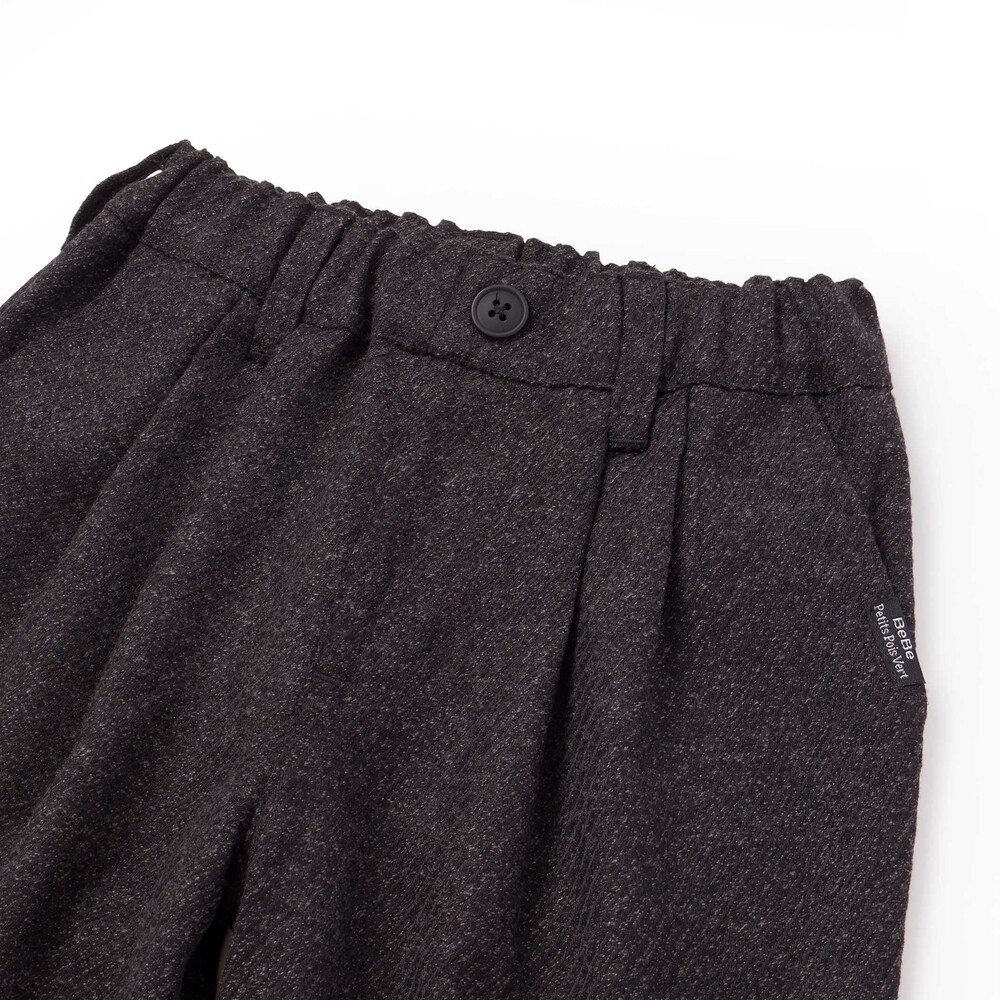 杢起毛ロングパンツ(95~160cm) ブラック系 95cm