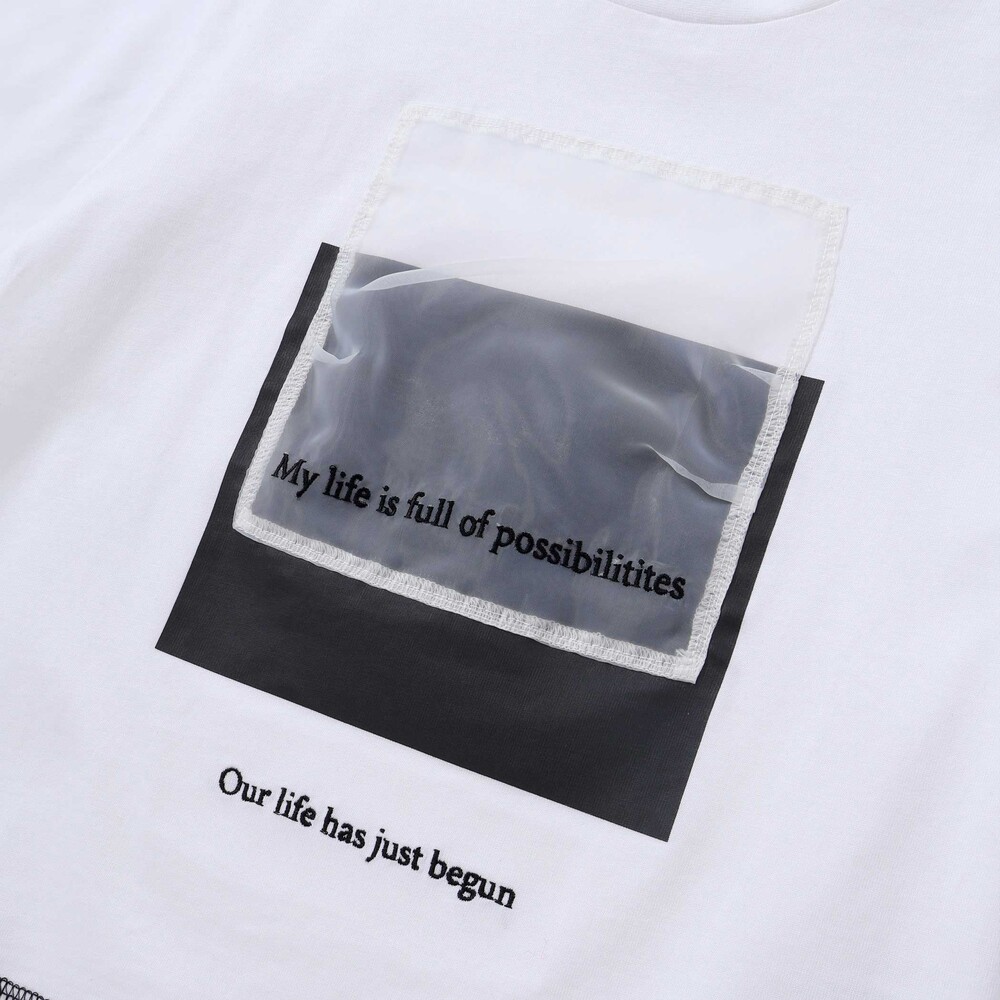 オーガンジーポイントTシャツ(95~160cm) ホワイト 160cm