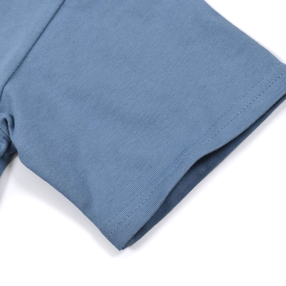 三角 切り替え WASK パッチ Tシャツ (100~160cm) ブルー 100cm