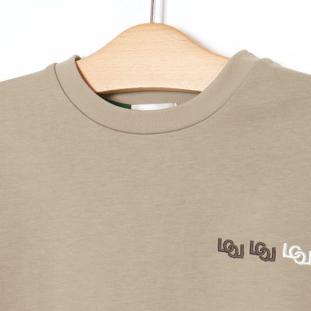 【トラベルポーチ付き】天竺スリット入りTシャツ2枚セット親子お揃い(110~140cm) グレー M(110~125cm)