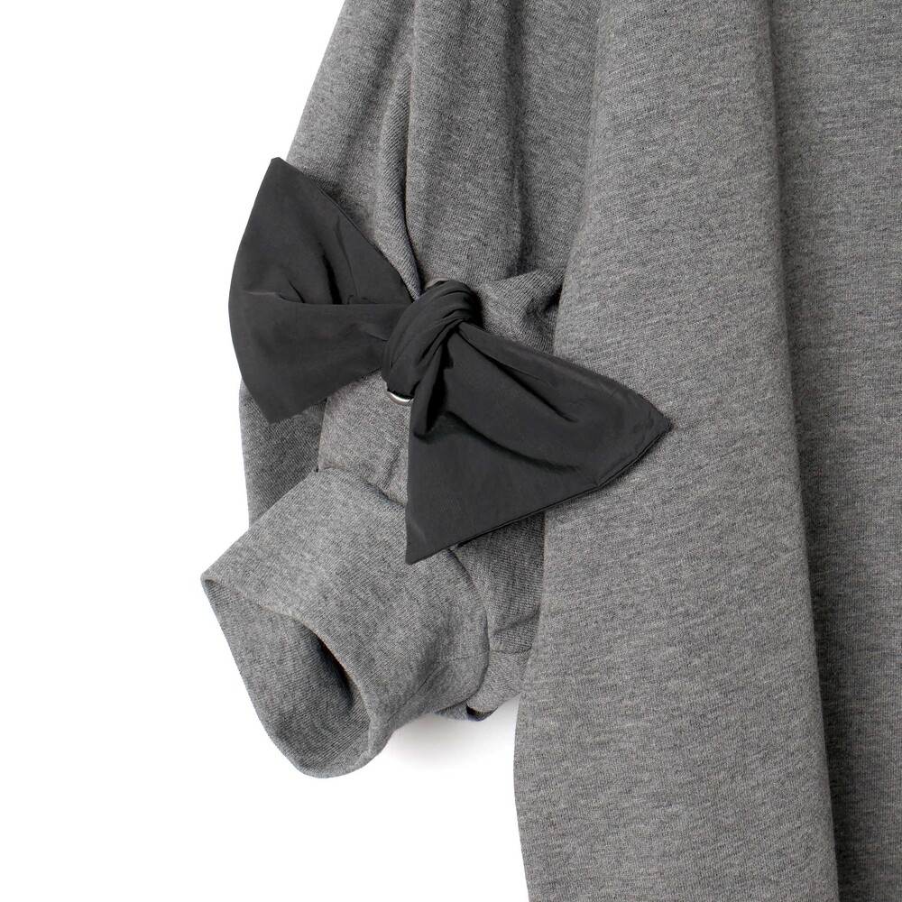 BIGリボンモチーフバルーンスリーブ天竺6分袖Tシャツ 親子お揃い 大人(140~160cm) ブラウン M(150~160cm)