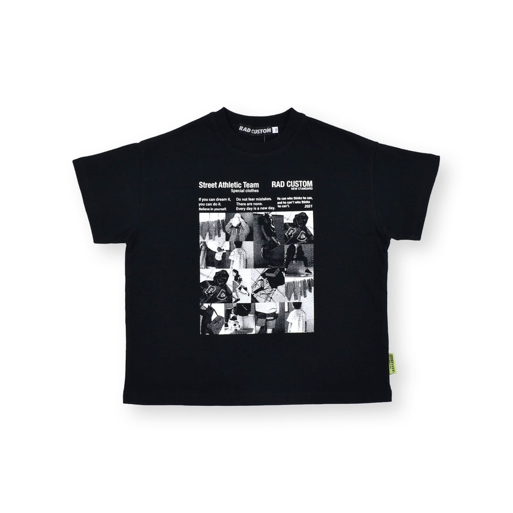 フォトプリント モノクロ Tシャツ(120~160cm) ホワイト 120cm