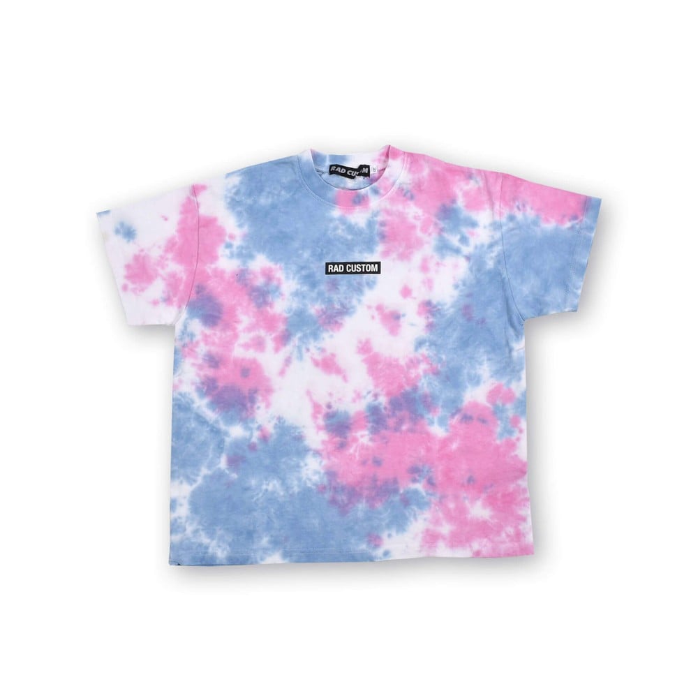 タイダイ染 総柄 Tシャツ(120~160cm) ブルー系 140cm