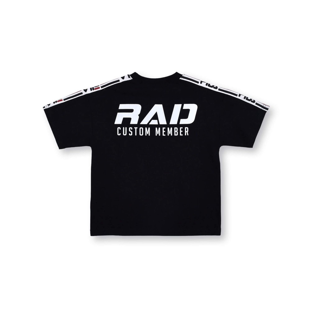 【 FILA × RADCUSTOM 】ロゴライン ワンポイント Tシャツ(120~160cm) ホワイト 120cm