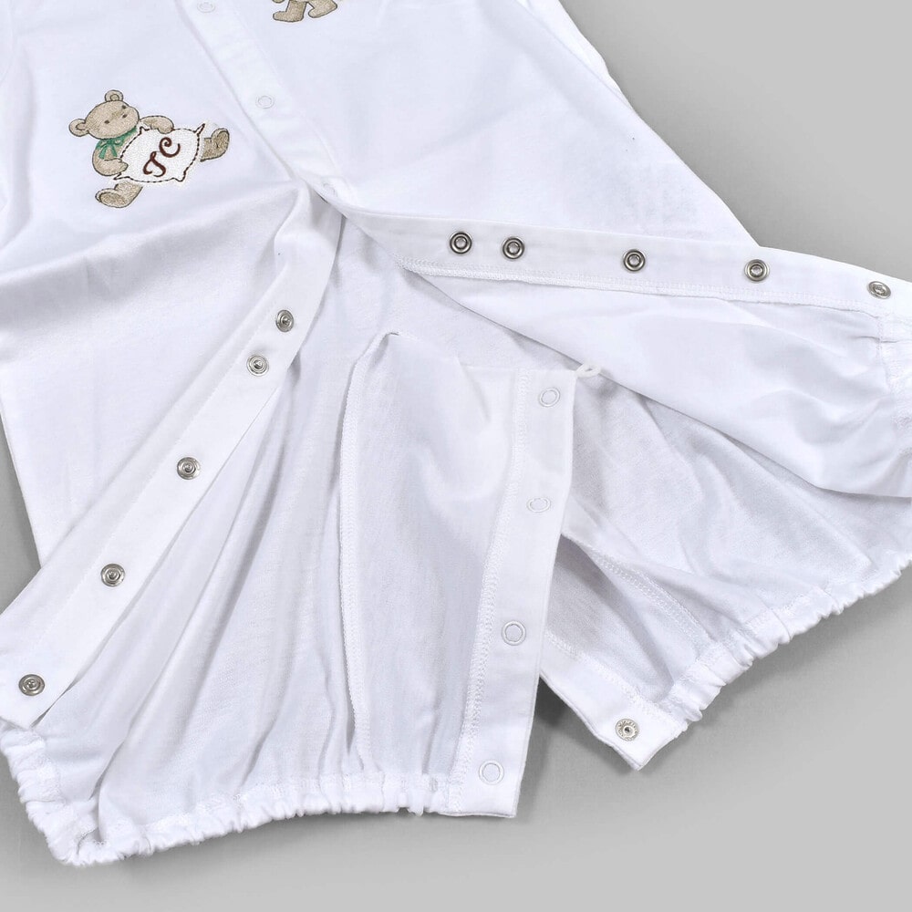 日本製 コットン クマ 刺繍 2WAYオール ベビー (50~75cm)(ﾜﾝｻｲｽﾞ ホワイト): 新生児/ベビー-子供服べべの公式通販サイト  「BEBE MALL」