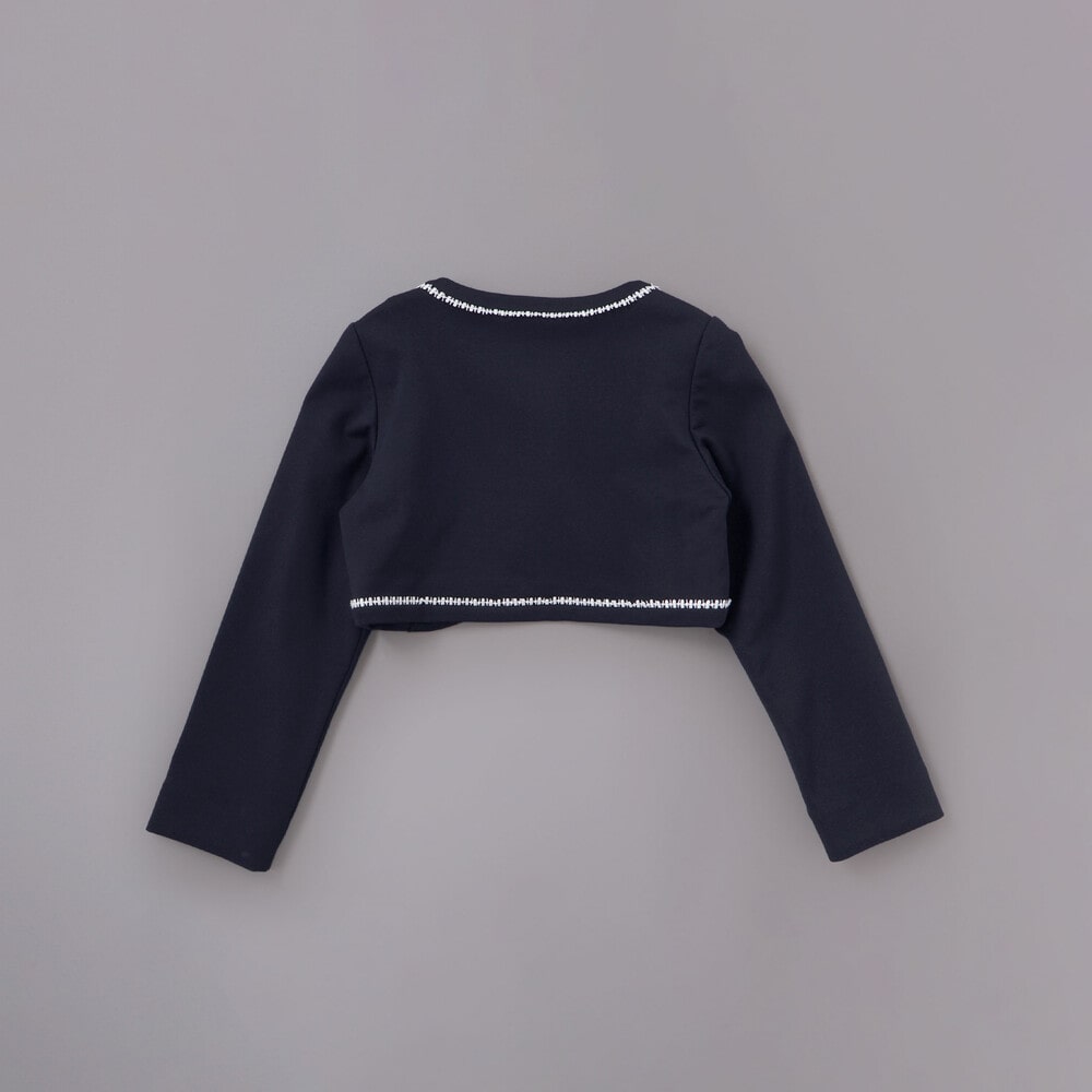 ストレッチポンチレース付きジャケット(110~130cm) ホワイト 110cm