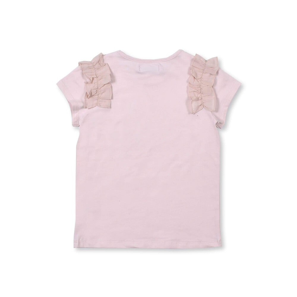 シフォン 袖 フリル Tシャツ (90~140cm) ピンク 140cm
