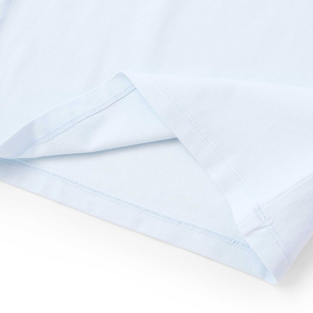 ベア天竺 袖フリルプリントTシャツ(90~140cm) ブルー 90cm