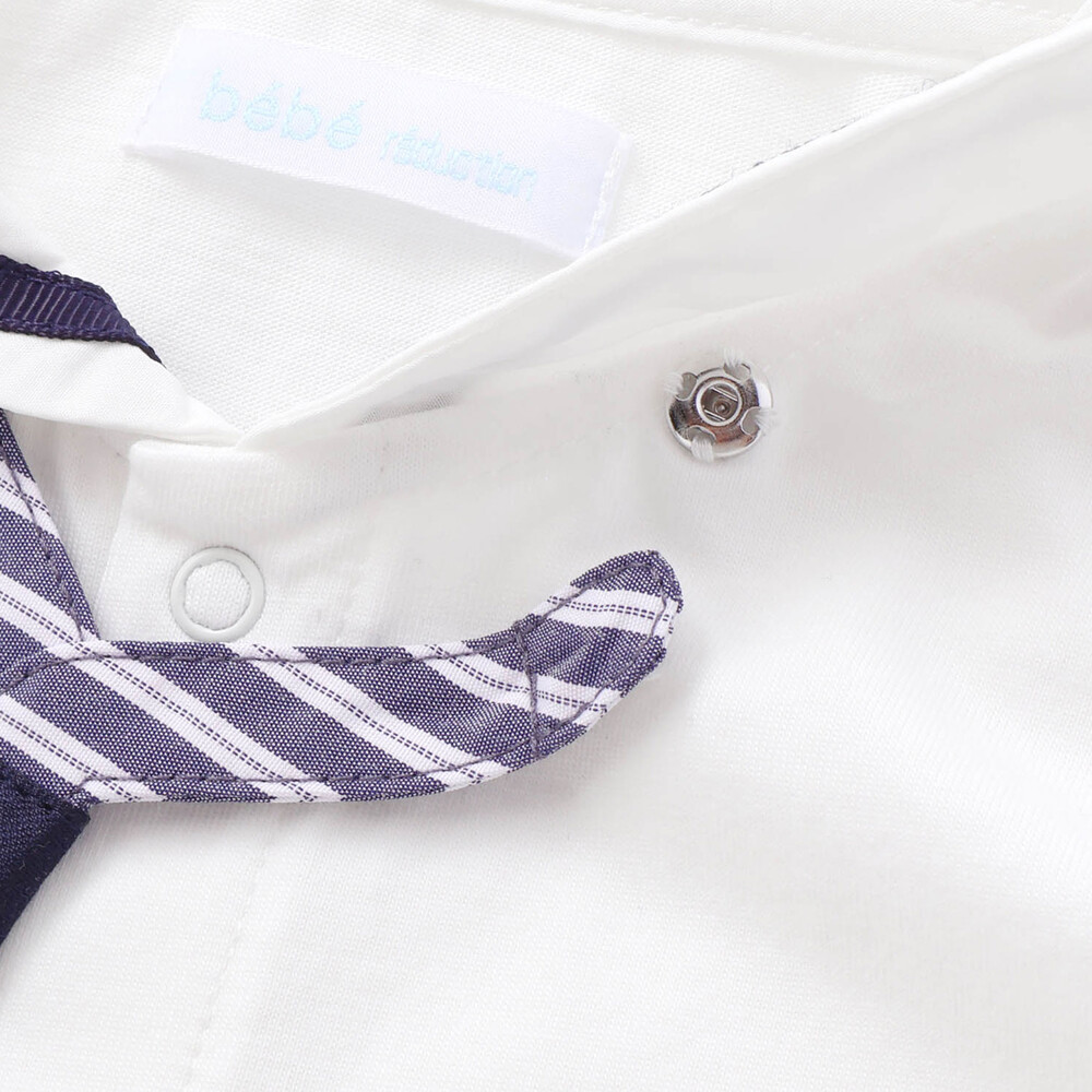 【お揃い】天竺マリンブラウスベビー(70~90cm) ホワイト S(70-80cm)