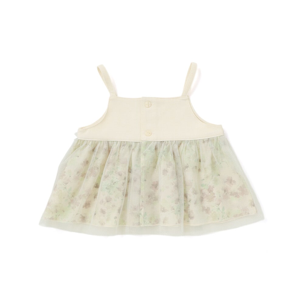 【お揃い】チュニック付きテレコフェイスカバーオール(70~80cm) ベージュ系 70cm