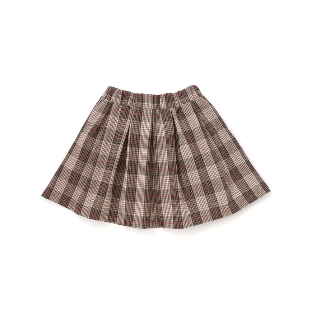 タータンチェックインナーパンツ付きスカート(80~130cm) ブラウン系 80cm