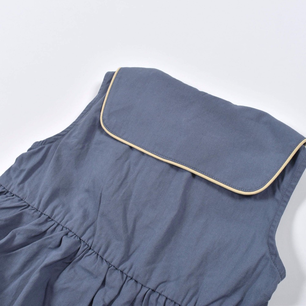 布帛 セーラーワンピース (80~130cm) ブルー 100cm