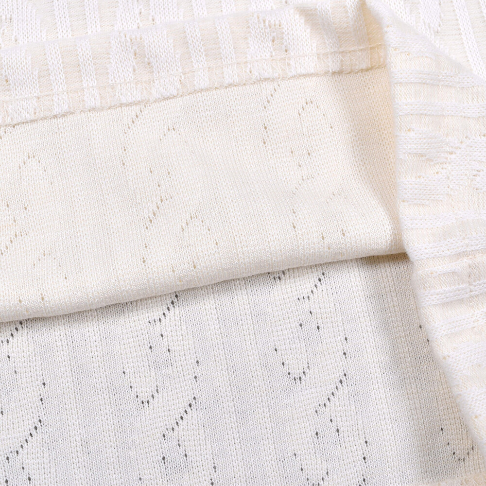 うさぎ パッチ ケーブル 接結 ワンピース (80~130cm) オフホワイト 110cm