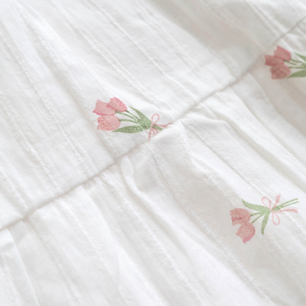 チューリップ ラベンダー ドビー ワンピース (90~130cm) ホワイト系 110cm