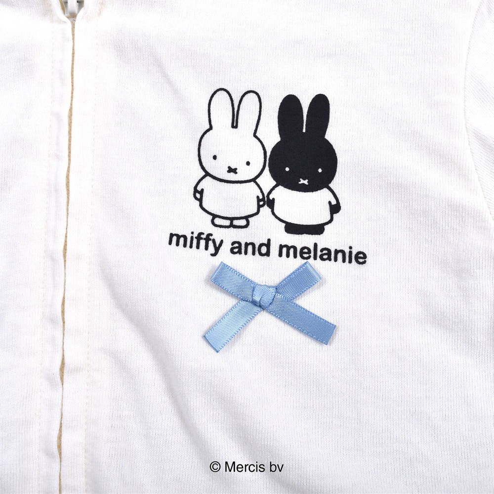 【miffy×SLAP SLIPコラボアイテム】ミッフィー なりきり フェイス プリント フード パーカー(80~130cm) ベージュ 100cm