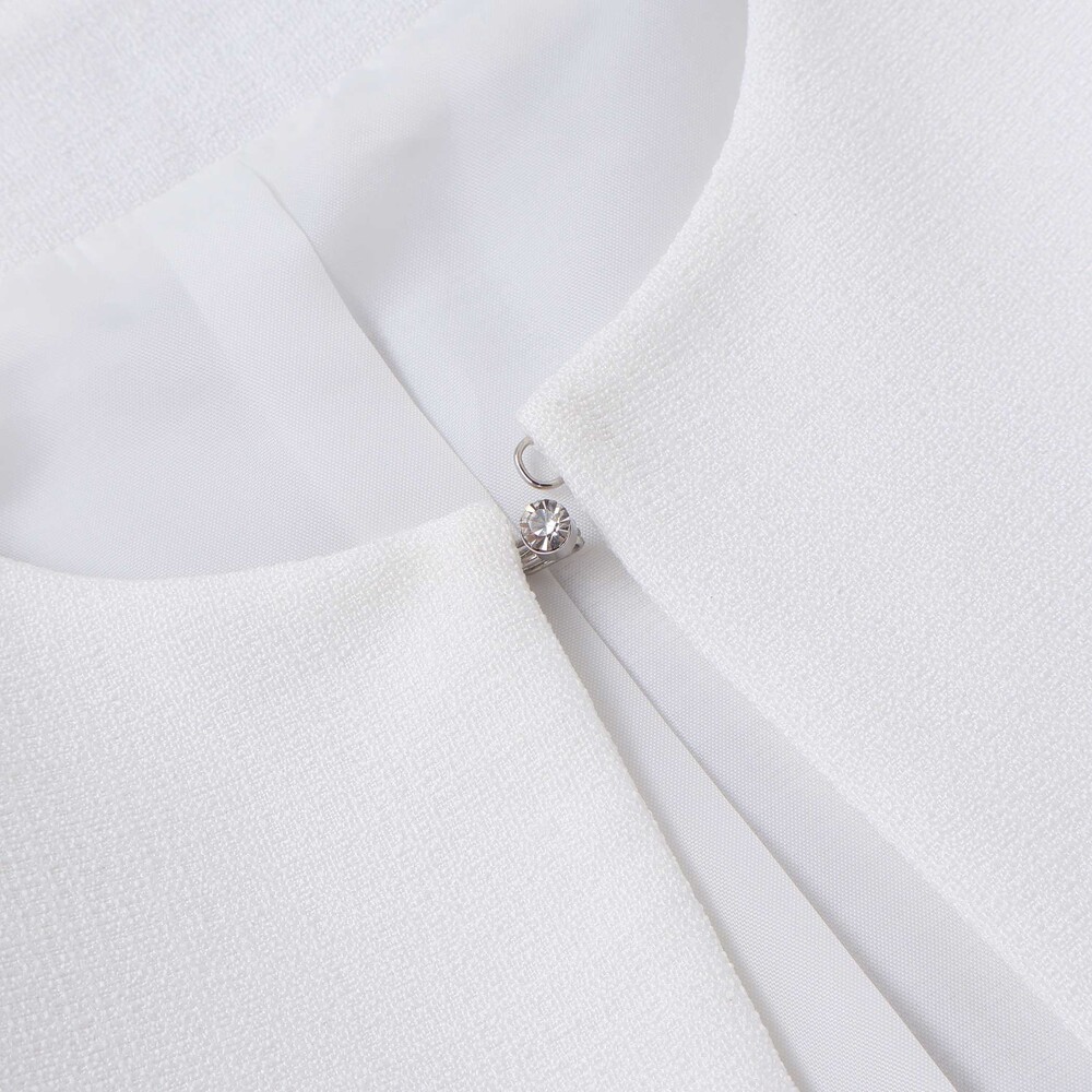 袖折り返しレース刺しゅう裾スカラップボレロ(110~130cm) ネイビー 110cm