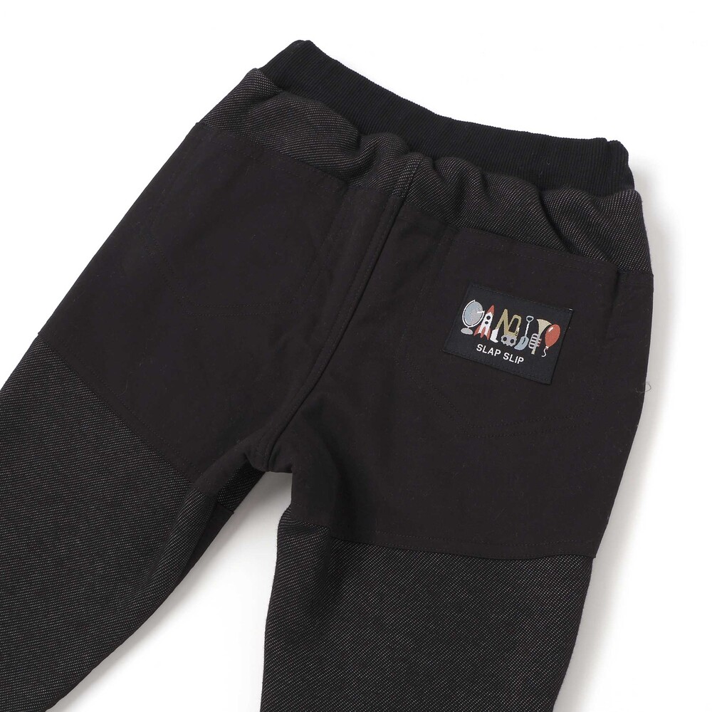 【GANJYO】裏シャギーおしりひざ強化頑丈パンツ(80~130cm) ネイビー 80cm