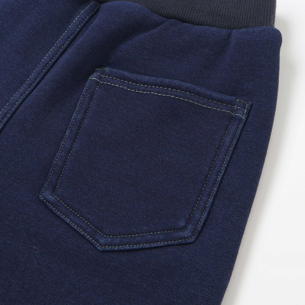 グングンのぼるよはたらくくるま刺しゅうロングパンツ(80~130cm) ブルー 80cm