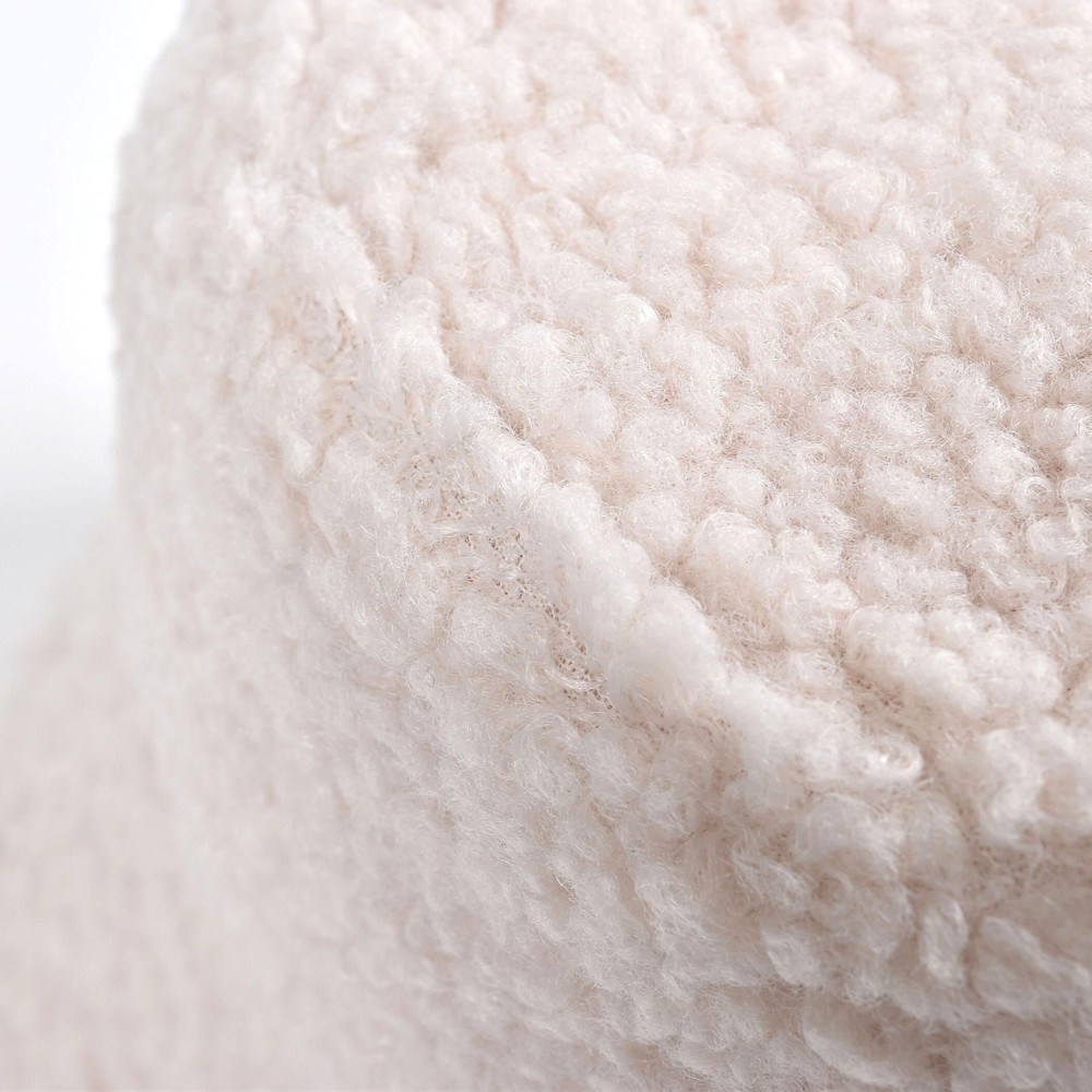 ユニセックス ボア × スエード リバーシブル バケットハット (52~54cm) ベージュ S(52cm)