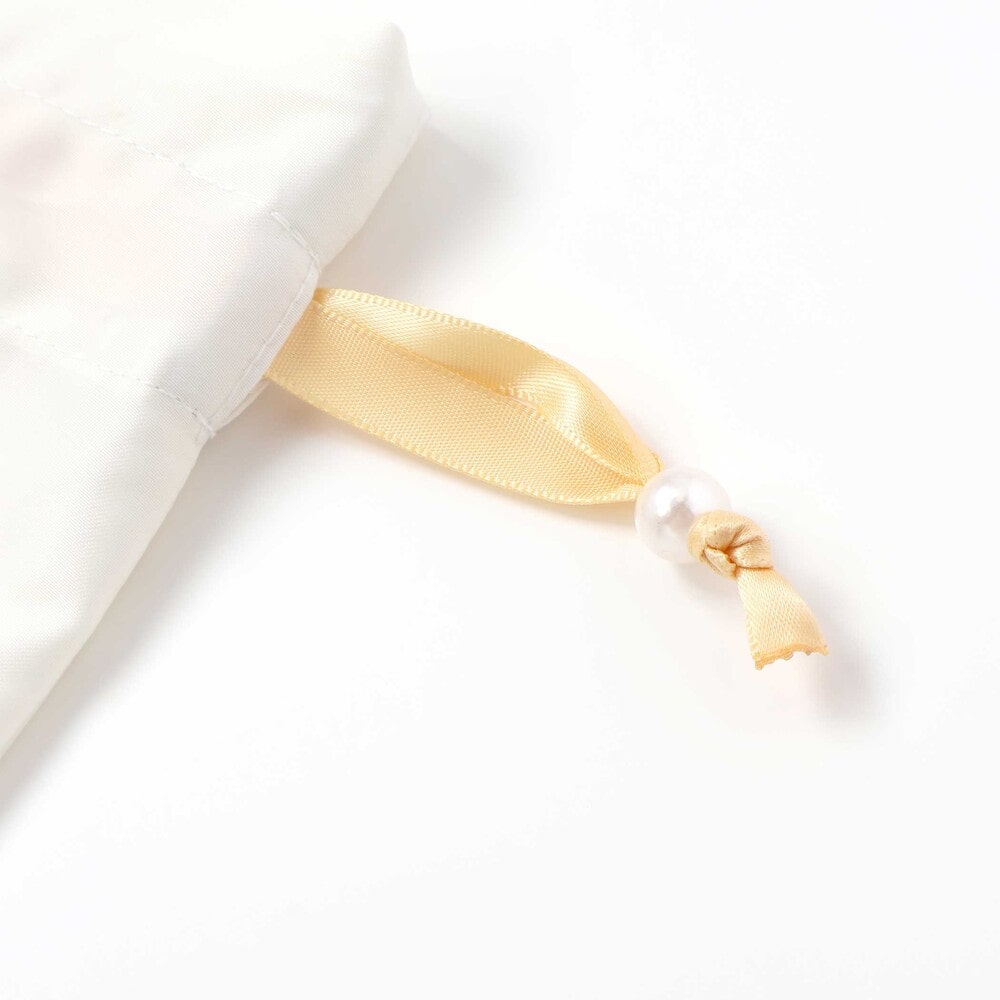 【シナモロール/ポムポムプリン×SLAPSLIP】フロントプリントフリルチェック巾着 ブルー ワンサイズ