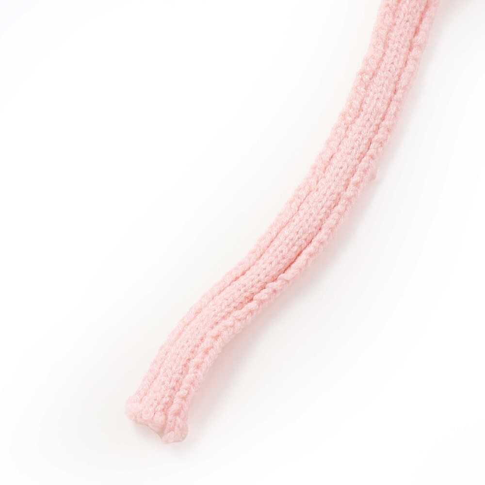 ファー耳パール付きニット帽(48~55cm) オフホワイト S(48-51cm)