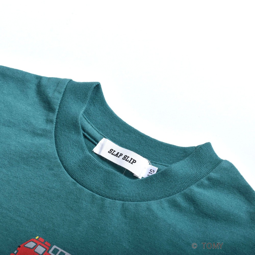Bebe べべ Bebe Mall Official Online Store トミカ Slap Slipコラボアイテム はたらく くるま パトカー 消防車 ショベルカー プリント 半袖 Tシャツ 80 1cm 80cm レッド トップス ベベ モール オフィシャルオンラインストア
