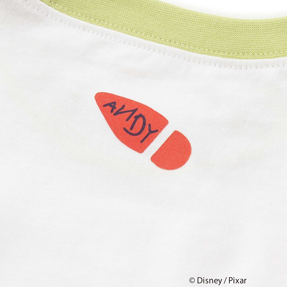 【トイ・ストーリー(Toy Story)コレクション】キャラクタープリントバイカラー半袖Tシャツ(80~130cm) ホワイト 80cm